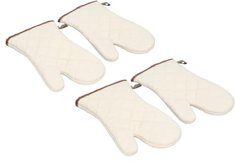 Uadme Guanti termici in cotone resistente al calore, guanti per cottura al forno, grigliate, medi, guanti da forno isolati, spessi e multifunzionali, 1 paio