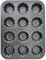 U COOK Muffin Tray Quality Non-Stick Cup Cake Trays 12 Hole Ridged Baking Pan. Deep Carbon Steel. Easy Clean. 35cm x 26cm x 3cm. Wholes Measure 7cm x 3cm.