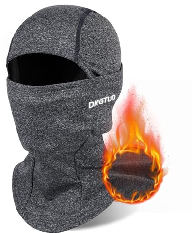 AYPOW Balaklava, vinter, vindtät skidmask för män och kvinnor, cykel, motorcykel, stormmask med varmt fleecefoder, ventilerande ansiktsmask för snowboard, utomhussport, grå – en storlek