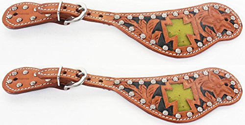 CHALLENGER Horse Western Riding Cowboy Boots Leather Spur Straps Tack 7478