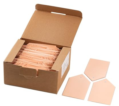 HERMA 6070 hängande prislappar stora (80 x 150 mm, kartong, fasade hörn) presentetiketter/hängetiketter med plastöglor, 250 papperslappar, brun