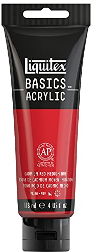 Liquitex Basics Acrylic, 118 ml Tube - Cadmium Red Medium Hue