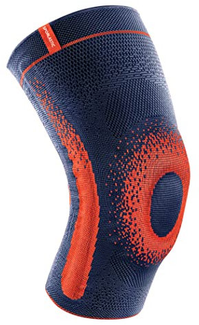SPORLASTIC - GENU-HiT SUPREME Kniebandage für rechts & links - Medizinische Kniestütze mit Patellaring & Seitenstabilisatoren für optimale Kniestabilität im Alltag - Orangeblue 3