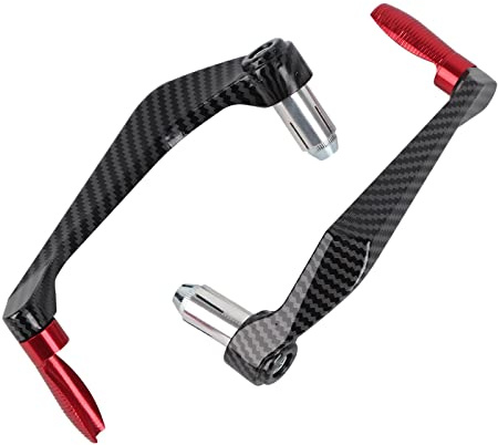 Protecteur de Guidon de Moto, Protecteur de Frein de Guidon de Moto Universel en Alliage D'aluminium de 7/8 Pouces pour Moto, Moto, Scooters, Voitures électriques, Vélos de Montagne(Rouge)