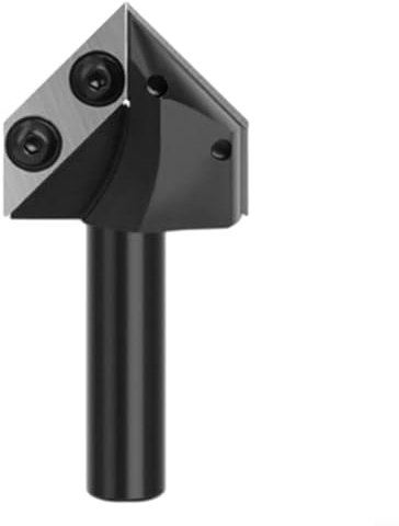 EpheyFIF V Nut Fräser 1/2 Schaft 45 Grad Wendeplatten V Nutfräser mit Hartmetall HW Schriftenfräser CNC Einsatzschneider Gravierfräser Fasenfräser V Bit Fräser(B)