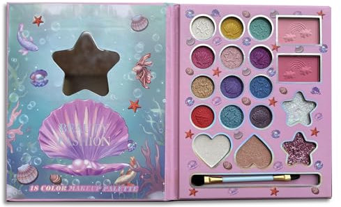 MockTota Schminkset Mädchen, Ungiftig und Abwaschbar Kinder Make-Up Set Mädchen, Karneval Schminke Kinderschminken Set, DIY Prinzessin Kids Makeup Set for Girls, Kinder Schminkpalette