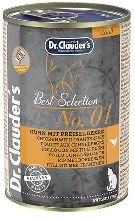 Dr. Clauder's Best Selection Adult No. 1 Huhn mit Preiselbeeren | 6 x 400 g