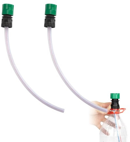 Getränkeflaschen Adapter Für Hochdruckreiniger, Wasserflaschenadapter Hochdruckreiniger Flaschenanschluss, Flaschenverbinder Schlauch Getränke, Flaschenverschluss Verbinder mit Zugschlauch, 2pcs