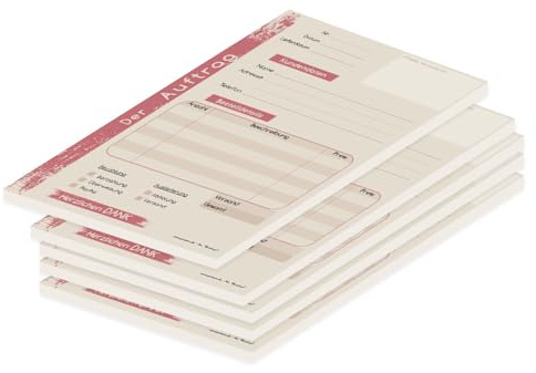 PRICARO Bloc de pedidos cepillados, tamaño A5, 5 unidades