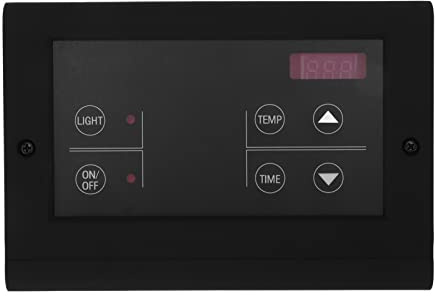 BONKZEBU Bastutemperaturkontroll, Väggmonterad Digital ånggeneratorkontrollpanel, för Basturum och ångbad ABS-material 35 110 ℃ Temperaturområde (Svart)