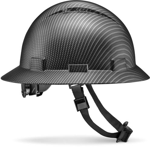 Tuff America - Gorro de ala completa con suspensión ajustable de 6 puntos de trinquete, casco de seguridad de protección duradera, diseño de patrón de grafito