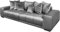 invicta INTERIOR Elegantes XXL Sofa ELEGANCIA 285cm Silbergrau Samt inkl. Kissen Couch Big Sofa