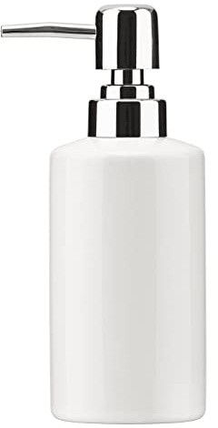 FE Soap Dispenser, 300ml/10oz Ceramic Liquid Soap Pump Dispenser, Refillable Dish Soap Dispenser for Kitchen Bathroom Washroom (White)