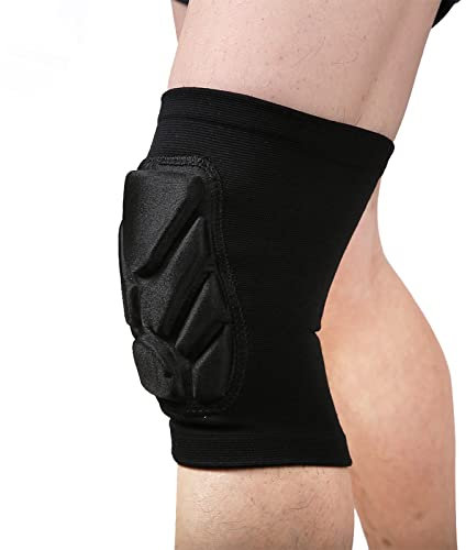 lenpestia Knieschoner Volleyball Kneepad 1 Paar Elastische Knieschützer Verdickung Kniepolster Volleyball Anti Kollision Knieschutz Sport für Herren Damen Mountainbiking Handball (M)