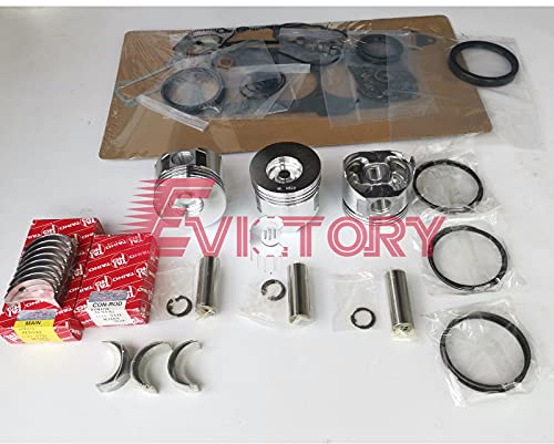 Per yanmar 3TNV82 3TNV82A kit motore anello pistone albero motore biella cuscinetto set revisione kit guarnizione + guida valvola + pompa acqua + pompa olio