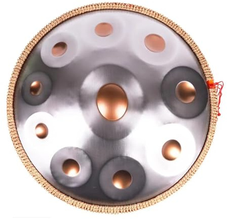 ORANGES Handpan 440Hz/432Hz Meditation Instrument D Minor Tambour à Main Professionnel Cadeau Handpan Drum en Acier avec Sac de Transport and Trépied (Color : 10 Notes, Size : 432Hz)