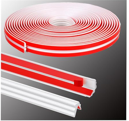 Bordure de protection pour plafonds - 3 m x 4 cm - Moulure flexible autocollante - En TPE - Bordure murale blanche - Pour bord de table, cadre de porte, plinthe murale