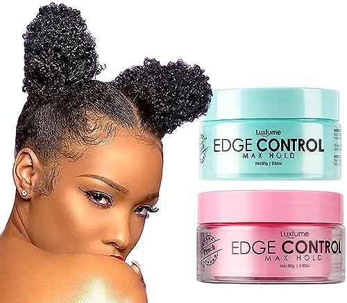 Gel Definidor Cera para fijar el cabello, Styling Gel Fijador & Hidratante para Rizos Ondas Twist Trenzas, Control de Bordes - Conditioning Gel, Pomada no grasa para Flyaways, pelo Frizz