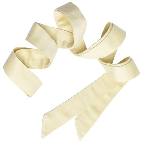 Maya Deluxe Damen Womens Belt Ladies Satin Sash Waist Tie Ribbon Bow Accessory for Bridesmaids Bridal Wedding Prom Evening Occasion Gürtel, Lemon, L-XL