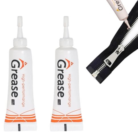 MOLZINY 2pcs Zip Care Zipper Lubricant Snap and Zipper Lubricant Snap Lube Stick Tube Lubrificante Per Cerniere Lubrificante per Cerniere Lampo e Bottoni Automatici Zip Cera Lubrificante con cerniera