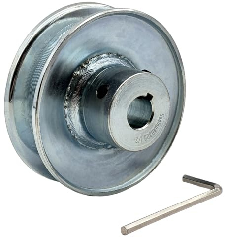 Saelno AB300-1/2 Single Groove Web Sheaves, v Belt Pulley 3 OD 1/2 bore,Motor Pulley Carbon Steel for A B 5L 4L V-Belts