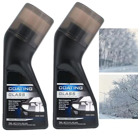 Parabrisas antivaho para coche, 2 repelentes al agua antivaho para parabrisas, espejos, limpiador de agentes de revestimiento antivaho micromolecular, protección contra la lluvia, limpiador de