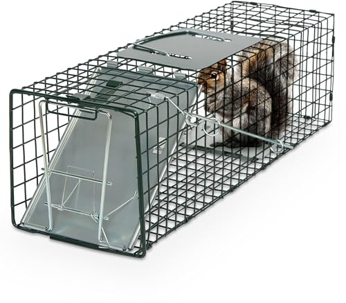 Humane Way Sentinel 24 Inch Live Animal Trap - No Assembly Required - Safe Small Traps for All Animals - Cat, Squirrel, Rabbit, Rodent - 24 L x 7.5 W x 7.5 H