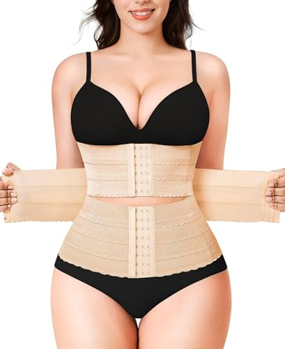KUMAYES Fajas Reductoras Mujer Moldeadora Waist Trainer Corset Reductor Cinturón Abdomen Segmentada Faja Colombiana Corsé Bustier Shapewear Postparto