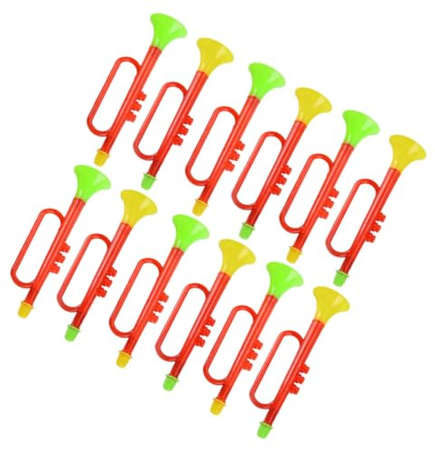 Gogogmee 12 Trompetas de Plástico, Juguete Pequeño Color Aleatorio, Instrumento Musical y Cuerno de Utilería para Fiestas y Animación, Pack de 12 Piezas Seguro y Divertido