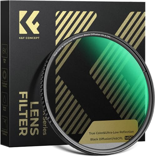 K&F CONCEPT 67mm Nano-Xcel Filtro Polarizador Circular & Black-Mist 1/4, CPL & Black Difussion 1/4 Filtro True Color & Reflexión Ultra Baja con 28 Capas Revestimiento Nano,Un Paño de Limpieza
