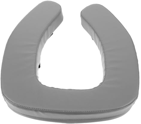 HOMSFOU Cojín Elevador para Asiento de Inodoro Acolchado Gris, Almohadilla Gruesa para Aumentar Altura Wc, Accesorio para Baño Seguro y Cómodo en Hogar y Viajes
