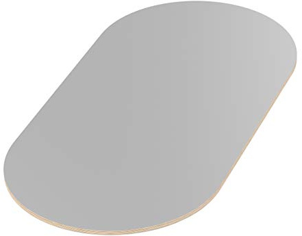 AUPROTEC 18mm Plateau de Table Gris 700 mm x 400 mm Ovale Contreplaqué revêtu en mélamine 40cm-200cm au Choix Panneau de Contreplaqué en Bouleau : 70x40 cm