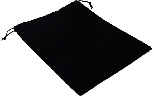 Aestivate 8 Pack Large Velvet Drawstring Pouch, Velvet Bag 8×10 Inch Storage Bag Cosmetics Pouches Dust Bag 8 Pieces(Black)