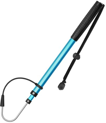 SAN LIKE Gaff da Pesca Retrattile in Lega di Alluminio, Pesca Gaff Gancio per Pesca Telescopica, Pinza da Pesca, Gancio Affilato, Attrezzatura da Pesca Hook Tackle con Impugnatura Morbida, Blu