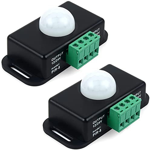 Greluma 2 Pz Interruttore sensore di movimento, controller interruttore LED sensore PIR 12V/24V per strisce LED flessibili