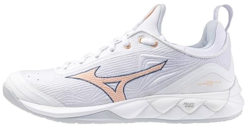 Mizuno Zapatillas de Voleibol para Mujer, 38 EU, Blanco, 38 EU