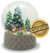 Schneekugel Nostalgie Nostalgie Schlittenfahrt auf Sockel kubisch beige | Pure-Line | Schüttelkugel | H: 12 cm B: 10 cm | 20176
