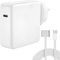 MacBook Pro Air Charger 70W - M4/M3/M2 Mac Charger Fast Power Adapter with 2M USB C to T Braided Cable, Compatible with MacBook Air 13/15 inch (2022~2024), MacBook Pro 14/16 inch (2021~2024)