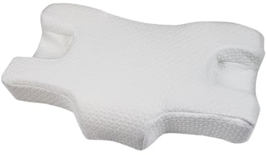 Almohada de espuma viscoelástica suave para dormir, antiarrugas, almohada terapéutica para el cuello, evita las líneas de sueño, cómodo cojín para dormir perfecto para personas que duermen de lado y