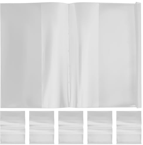 Healifty 10 Fundas Protectoras Transparentes Para Libros A5 Ajustables Resistentes Al Desgaste Para Libros De Tapa Blanda y Dura Uso Escolar y Diario