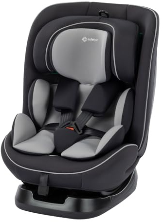 Safety 1st Alena i-Safe, Seggiolino Auto Neonato Evolutivo, 0–12 anni, 40–150 cm, Seggiolino Auto 0-36 kg, Installazione con Cintura, Riduttore Neonato, 11 Poggiatesta & 6 Reclinazioni, Leggero, Nero