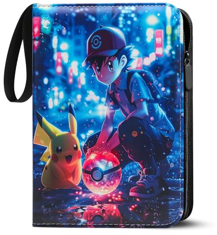 LYAILOOGXL Álbum de coleccionismo de Pokémon 900 cartas: 50 fundas dobles (9 compartimentos/página) – Sin PVC y compatible con Scarlet & Violet, Sword & Shield – Para coleccionistas y niños a partir