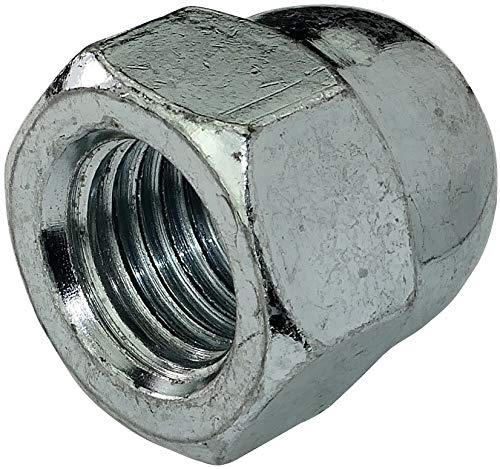 AERZETIX - Lot de 5 - Écrous à Chapeau Borgnes Hexagonaux 6 Pans - Forme Élevée Creux - en Acier Zingué 5.8 - Filetage M20 Métrique Femelle - Bricolage - Couleur Argent