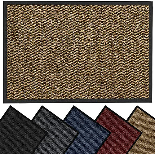 HOUSEGADS Door Mats Indoor And Outdoor Rugs - Anti-Slip Door Mat Carpet - Non Slip Outdoor Rubber Mat - Washable Indoor Floor Mats - Kitchen Mat Non Slip Rugs (Brown, 40 X 60)
