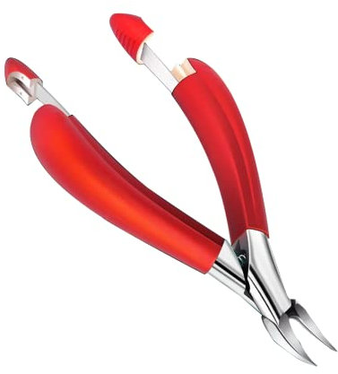 LukyTimo Tondeuse à cuticules 3 in 1, Ciseaux pliables pour Pousse Cuticules Pince Ongle Avec fonction lime à ongles et dissolvant d'ongles