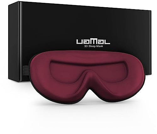 100% Blackout Eye Mask for Women & Men - Sleep Mask - Zero Eye Pressure Eye Mask for Sleeping - Eyelash & Eye Movement Friendly Sleeping Mask with Adjustable Strap - Premium Sleep Mask for Travel