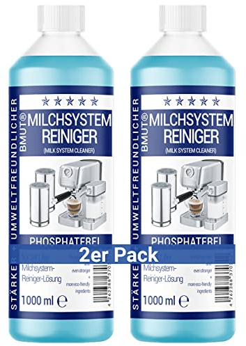 2 x 1 000 ml Koncentrat för mjölkkretsrengöring för helautomatisk kaffemaskin, mjölkskummare, mjölkskumrengöring, mjölkrengöring, universell för alla tillverkare