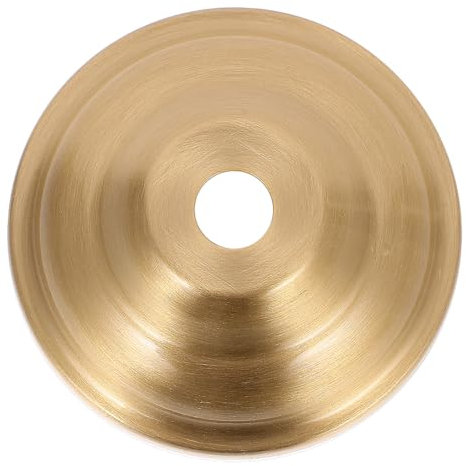 SEWOART Supporto Portalampada in Ottone Per Lampadario Soffitto Base Tonda Piatta Semichiuso Con Doppio Supporto Stabile Accessorio Per Paralume Decorativo Per Illuminazione Interna