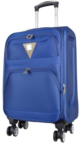 Warenhandel König Nylon Weichgepäck Koffer Trolley Menorca Handgepäck - Farbe Blau - Gr. M