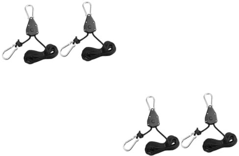 Parliky 4pièces Corde à Cliquet Réglable Pour Plantes Élingues De Levage Pour Lampes De Culture Pack Pour Équipements De Ventilation Et Éclairage